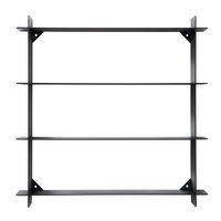 Division hylla 45 × 45 cm, svart stål