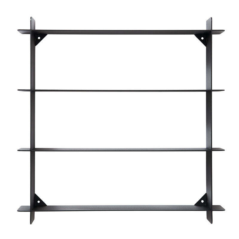 Division hylla 45 × 45 cm, svart stål