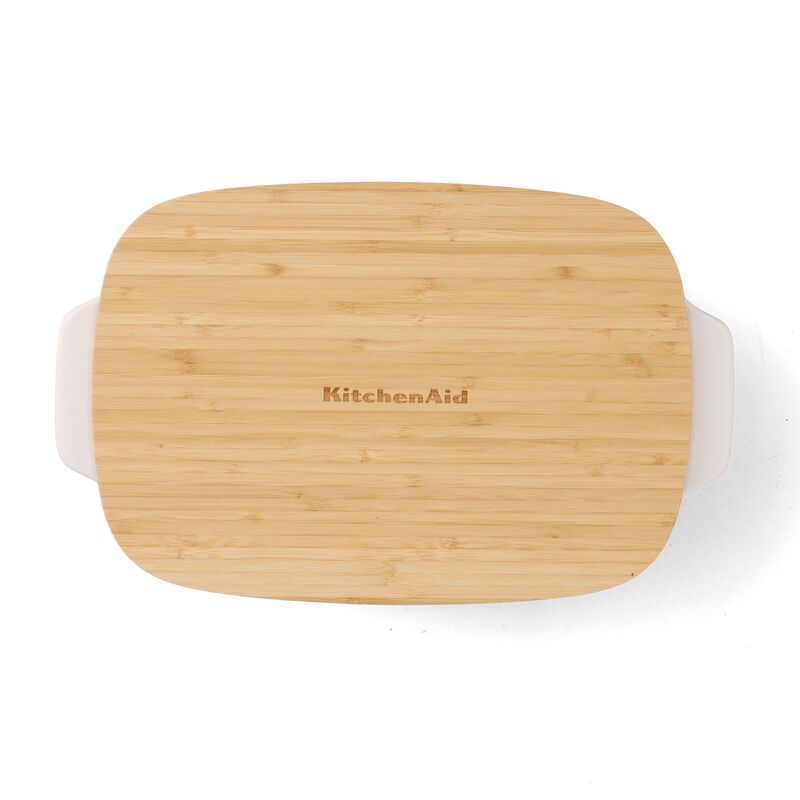 Ovnsform med lokk 39x23,5x7,5 cm, creme