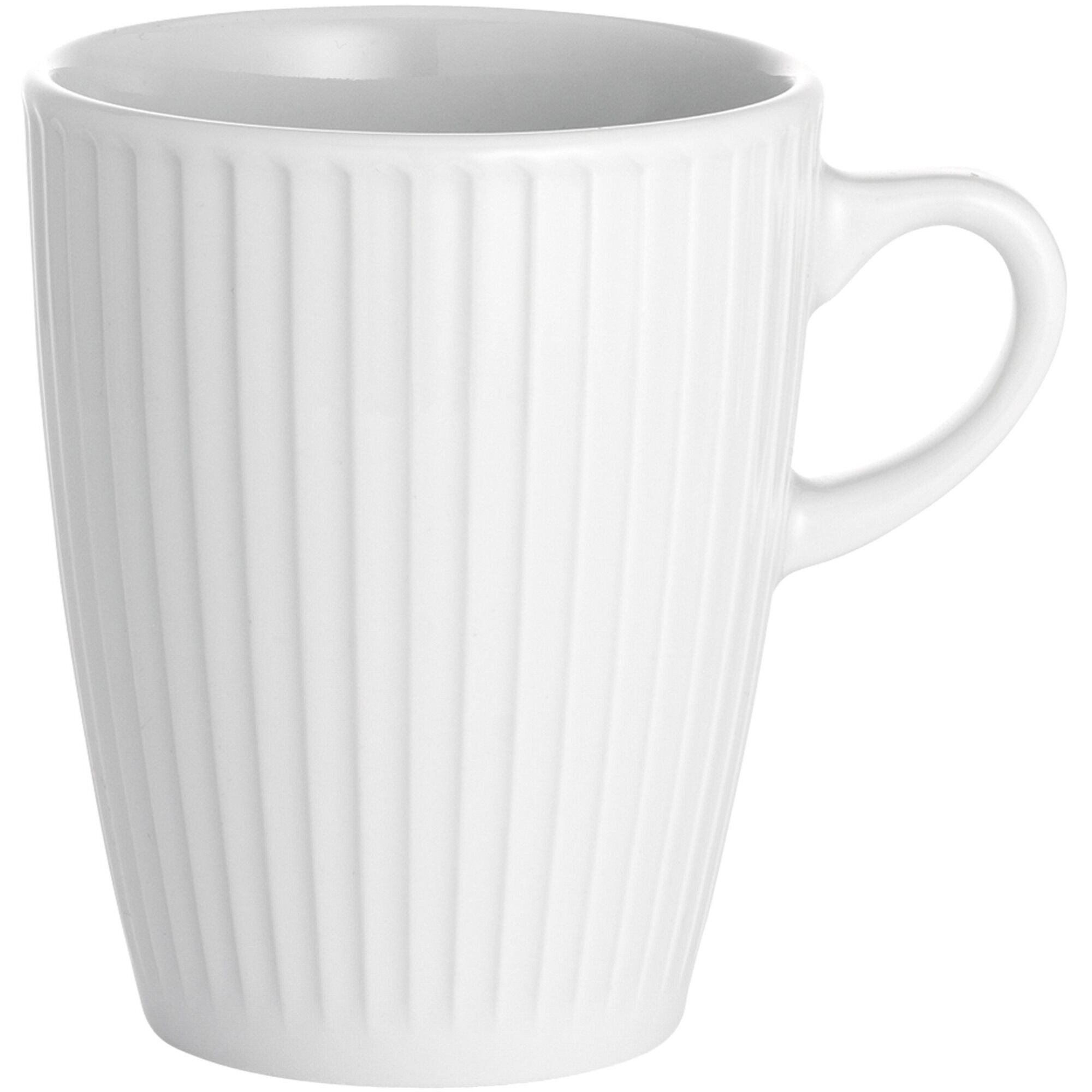 Vit Plissé mugg