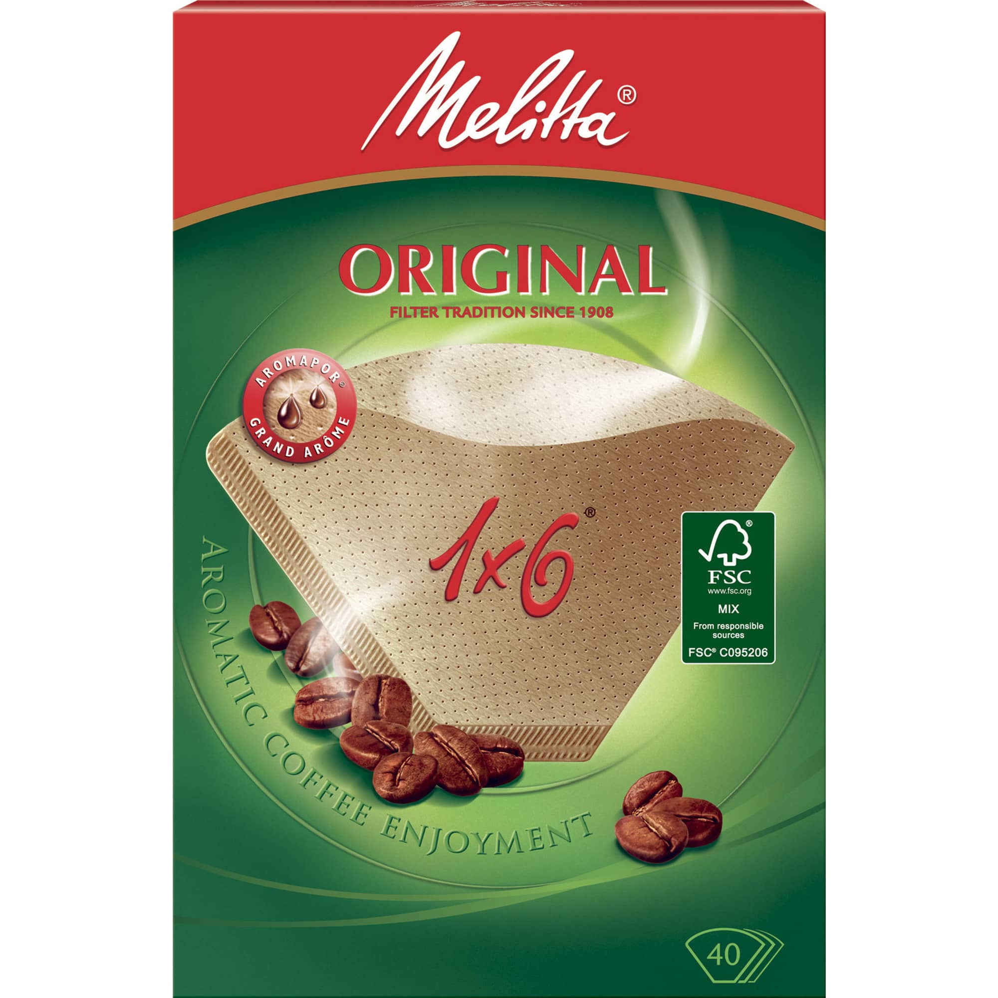 Produktfoto för Melitta Kaffefilter 1x6/40