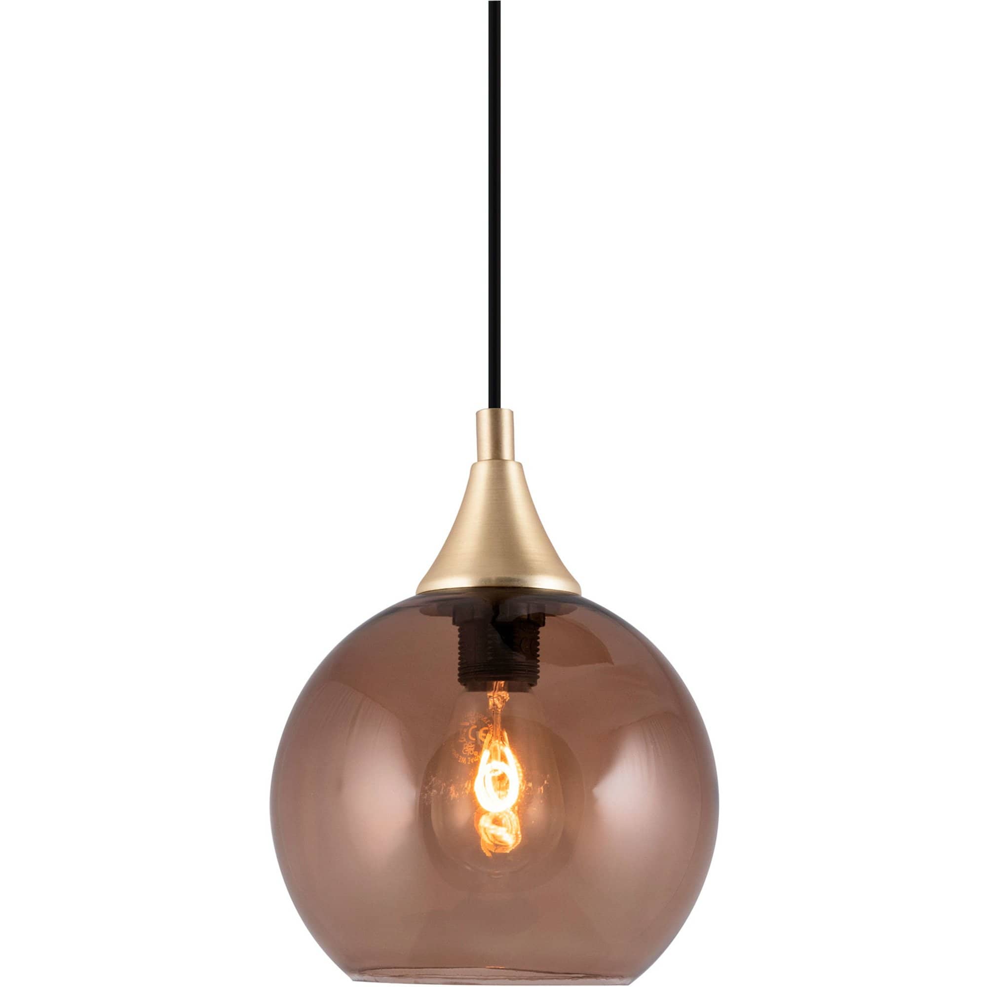 Bowl taklampe mini Brun