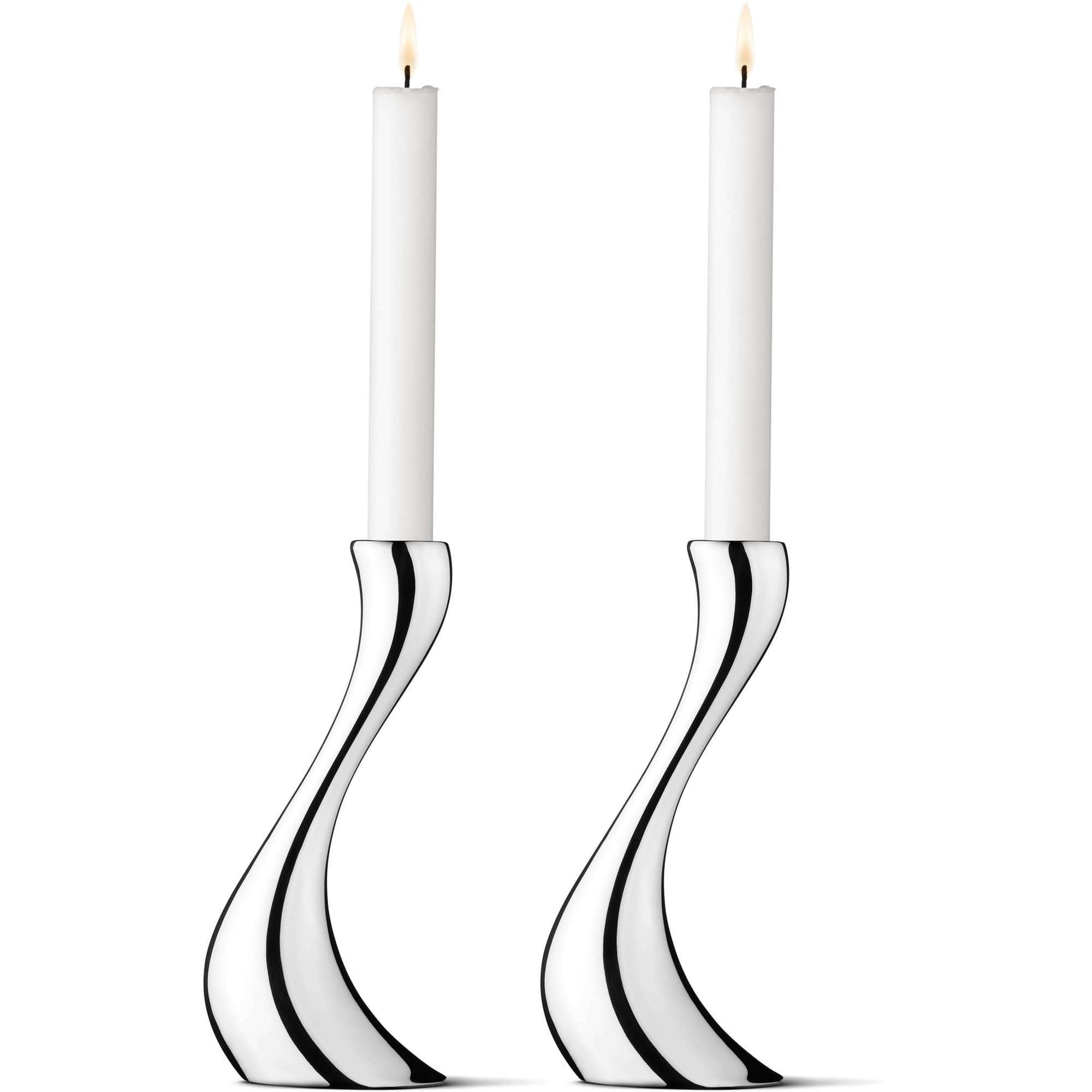 Produktfoto för Georg Jensen COBRA Ljusstake 2-pack, Mellan