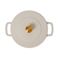 Valurautapata kannella 24 cm/3,8 litraa, hiekka