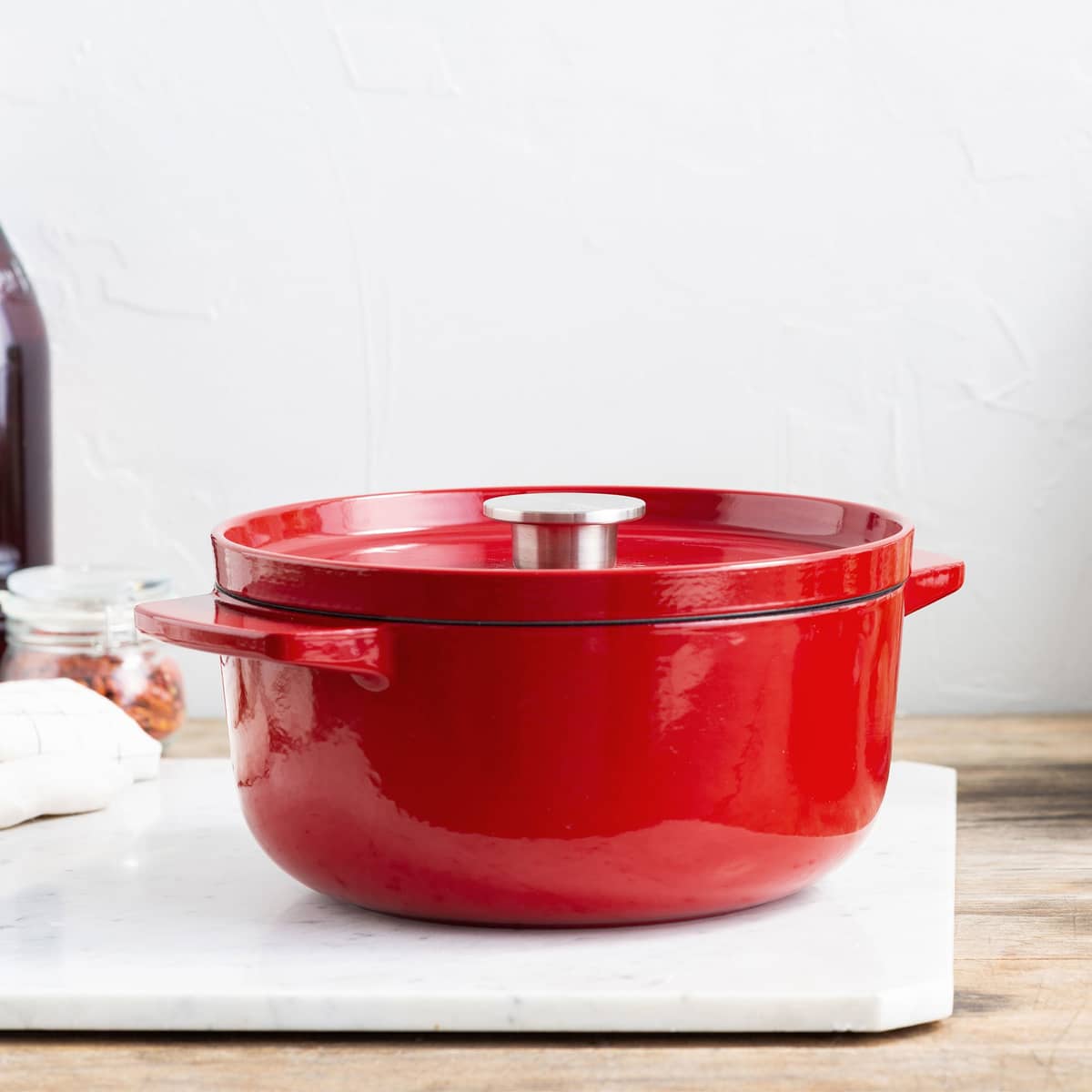 Gjutjärnsgryta 22 cm/3,3 liter, empire red