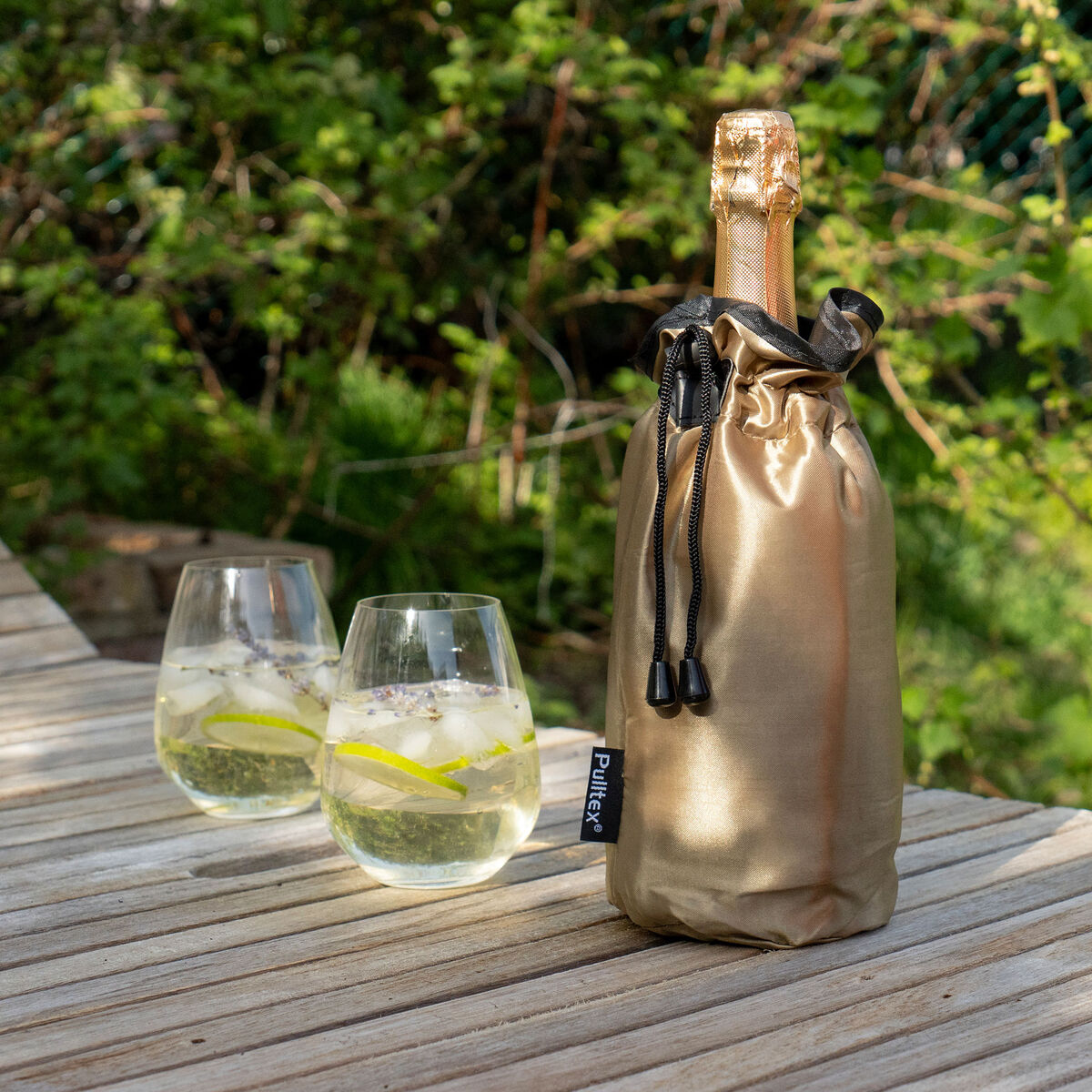 Pulltex champagnekøler, guld