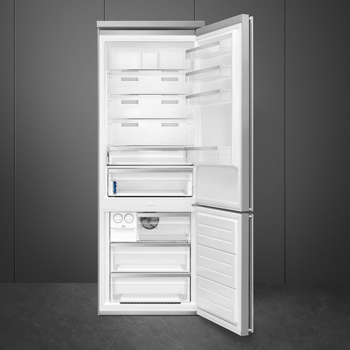 Smeg FA3905RX6 högerhängd kyl/frys 70 cm, rostfritt stål