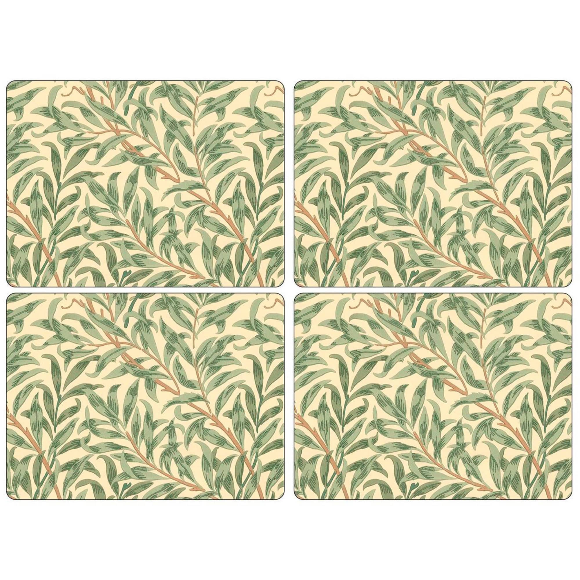 Produktfoto för Pimpernel Willow Morris Grön Bordsunderlägg 4-pack