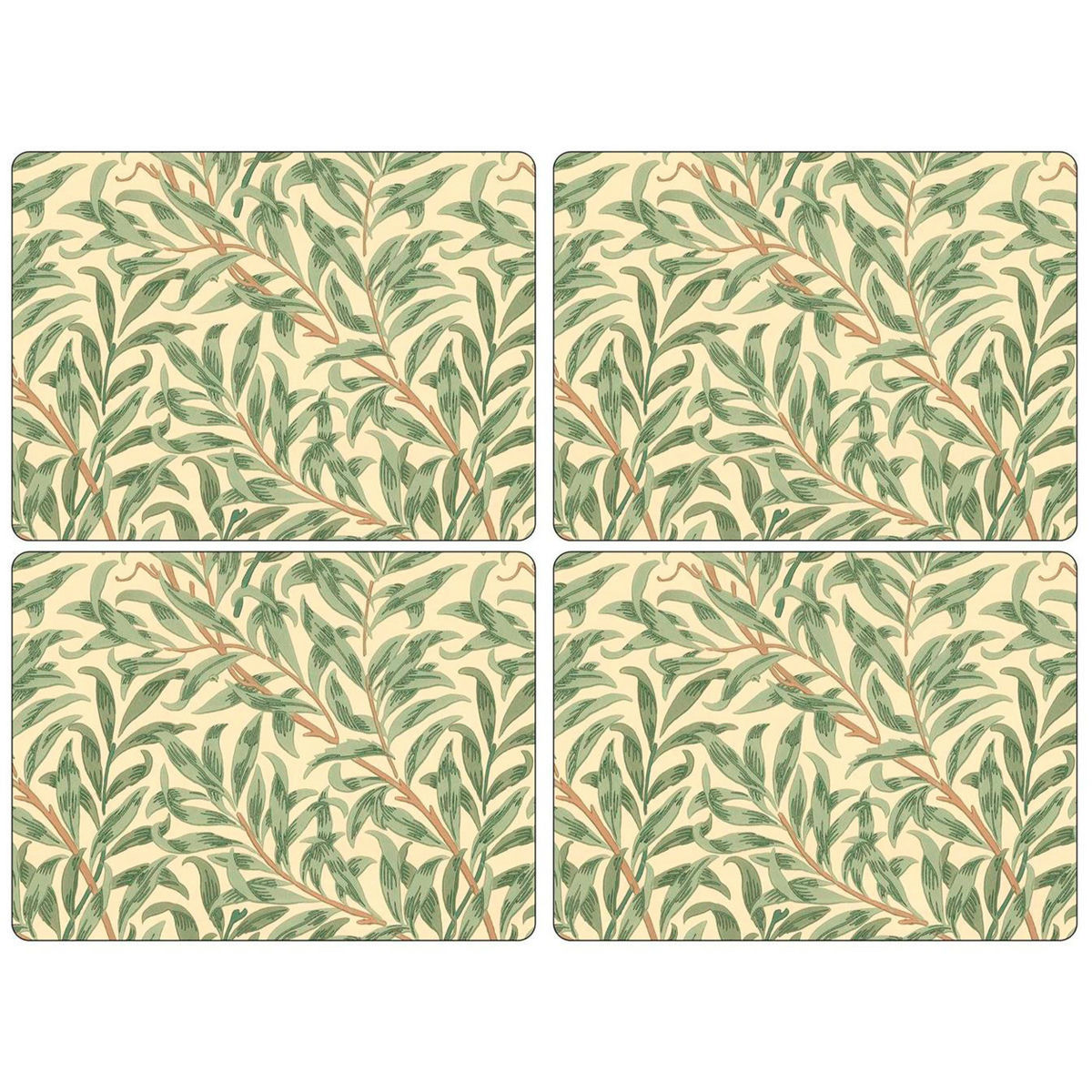 Willow Morris Grønn Kuvertbrikke 4-pack