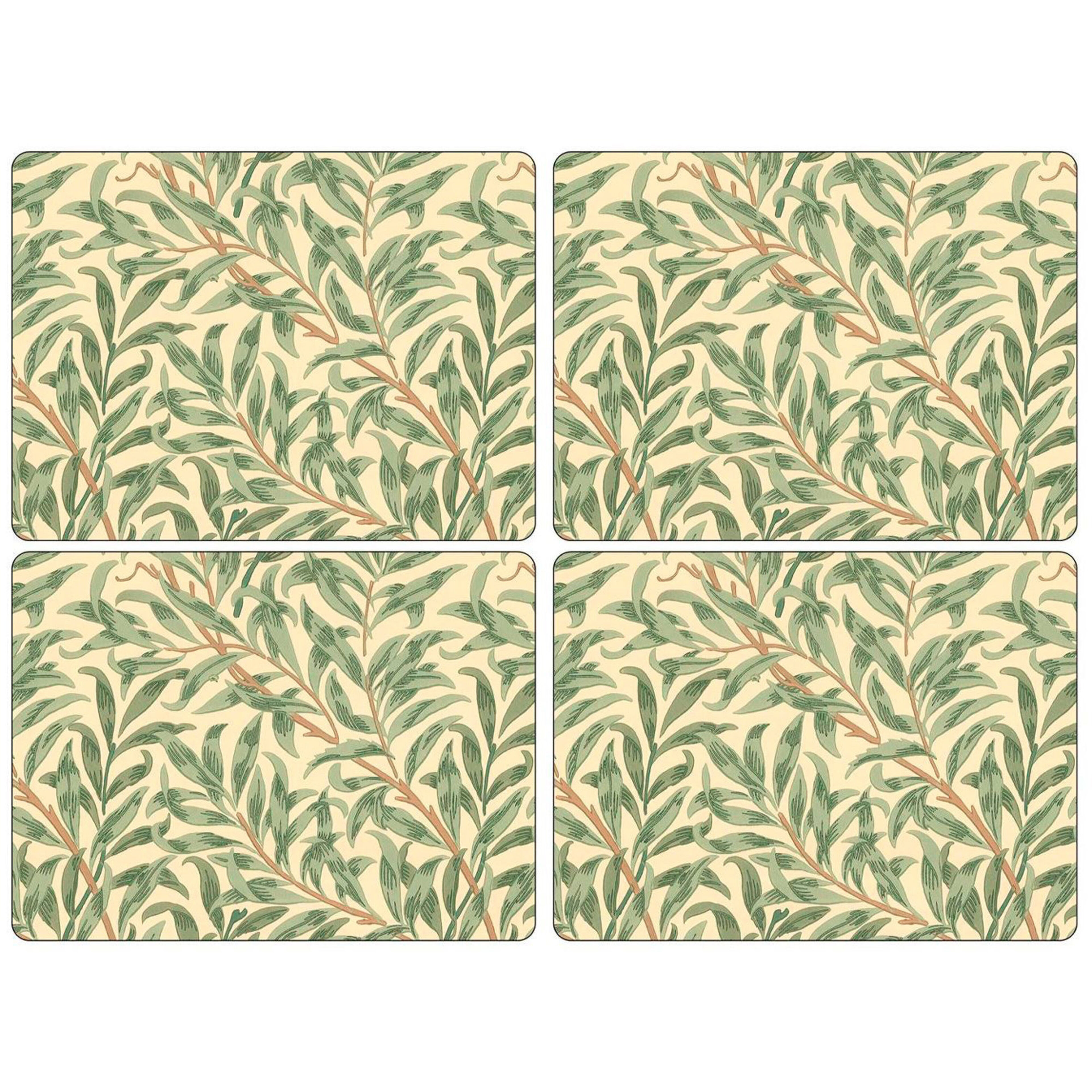 Willow Morris Grön Bordsunderlägg 4-pack