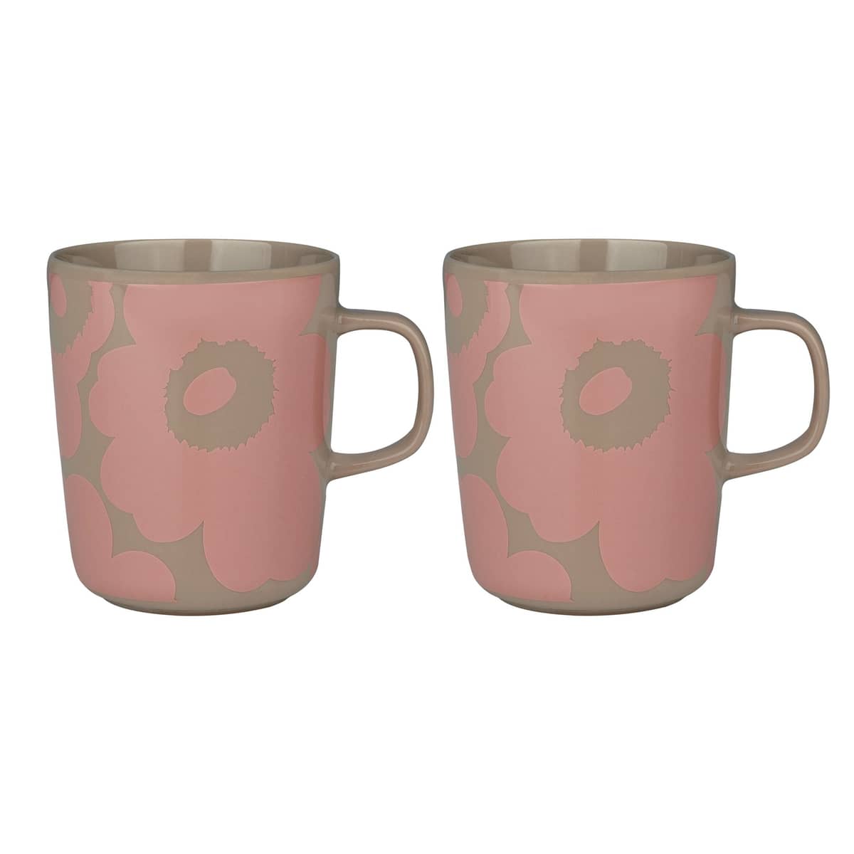 OIVA Unikko mugg 2,5 dl 2-pack, terra/peach
