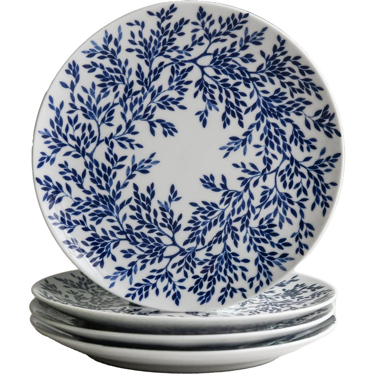 Myrten asiett, 21 cm, 4-pack, blå
