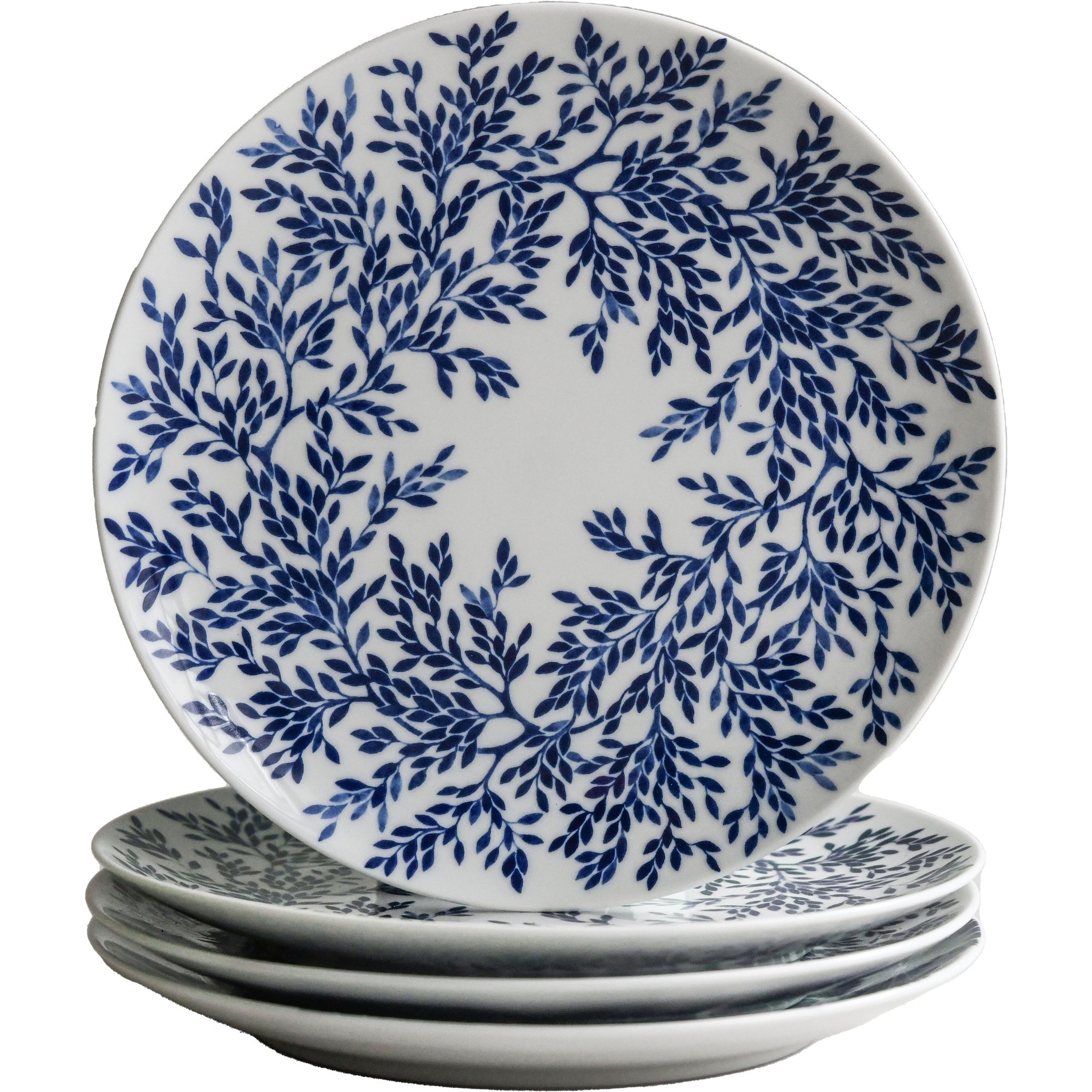 Myrten asiett, 21 cm, 4-pack, blå