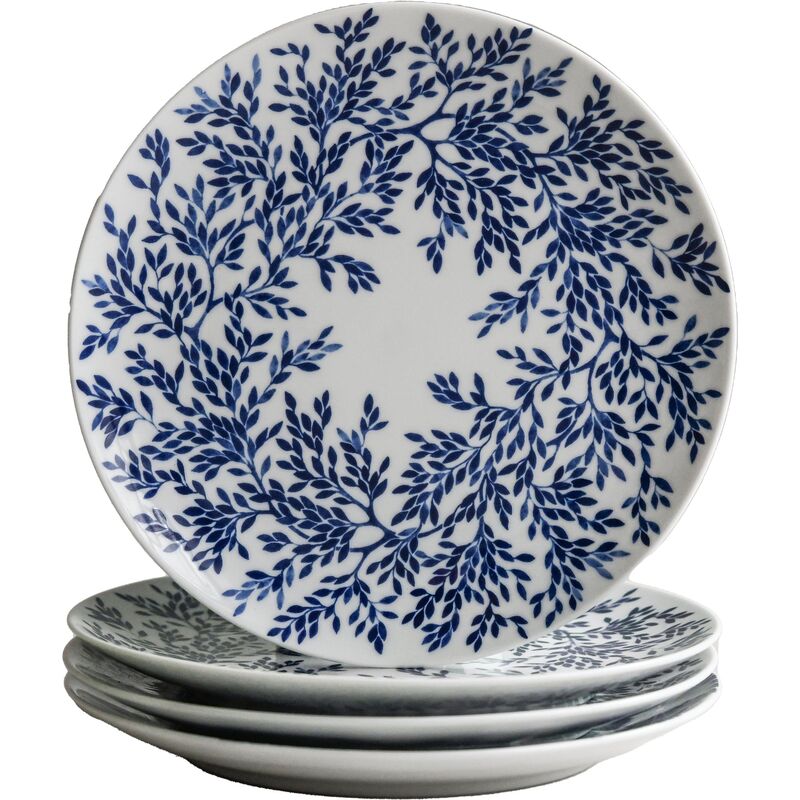 Myrten asjett, 21 cm, 4 stk, blå