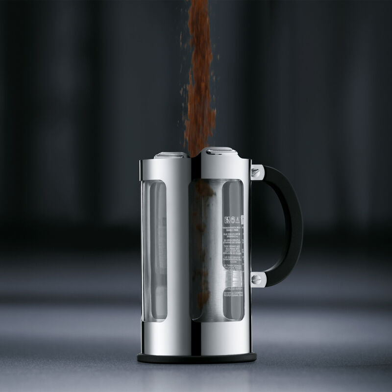 Chambord stempelkande, 8 kopper, krom