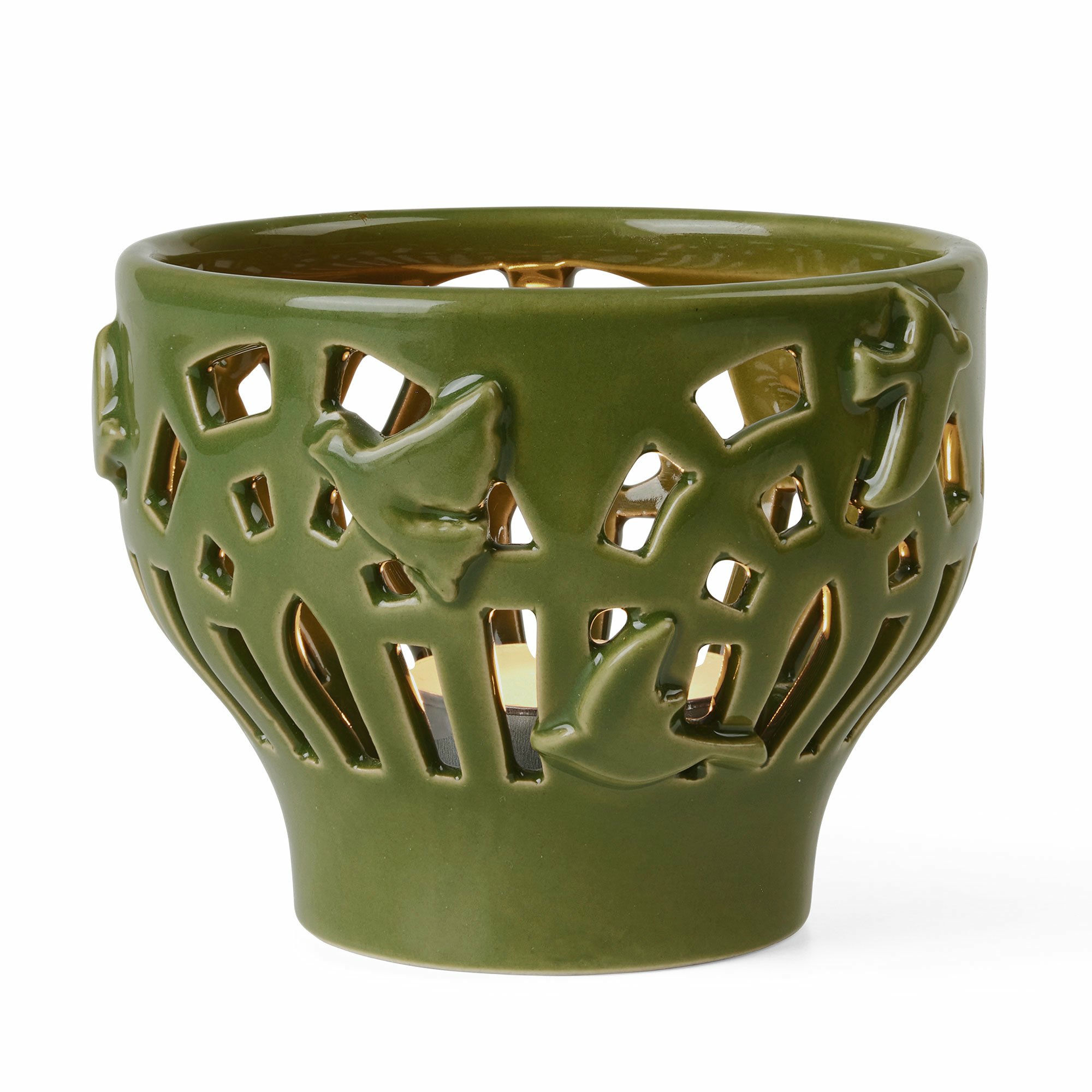 Alternativ bild 1 för Kähler Orangery ljuslykta Ø 9,5 cm, green garden