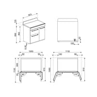 TR93IBL2 induktionsspis, 61 liter, svart