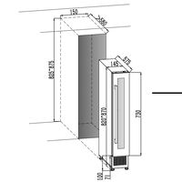 Arctic Collection 15S inbyggbar vinkyl 8 flaskor, svart