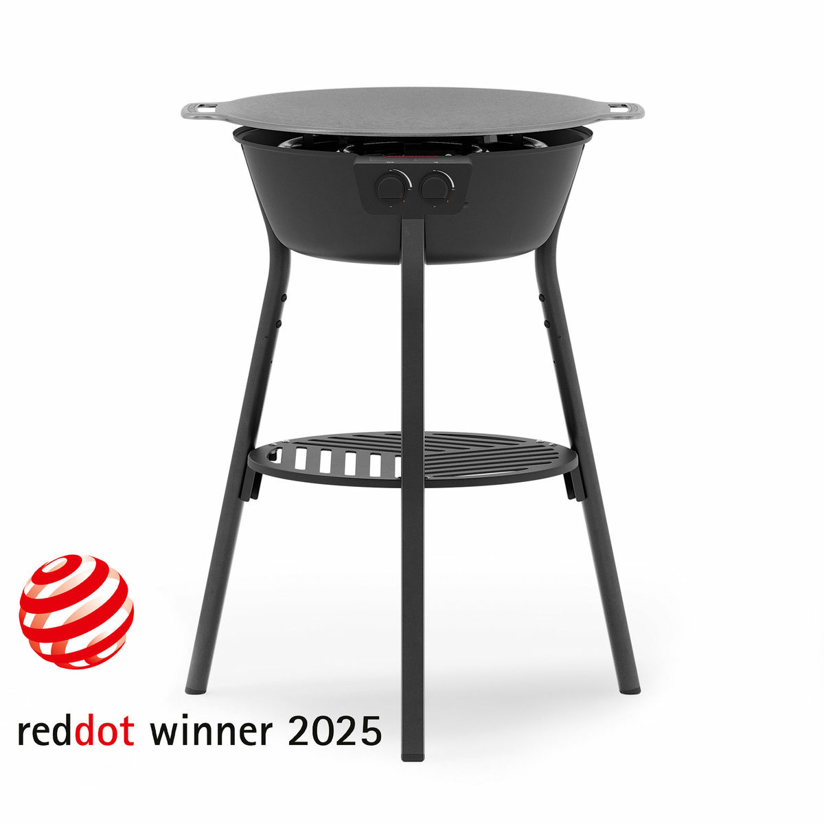 Stekeplatesett med gassbrenner LL Svart 58 cm