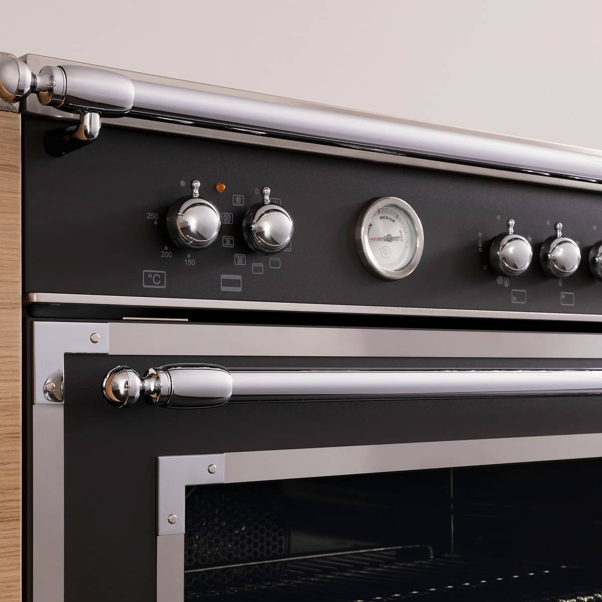 HER95I2ENET Heritage induktionsspis med dubbelugn, 90 cm, mattsvart