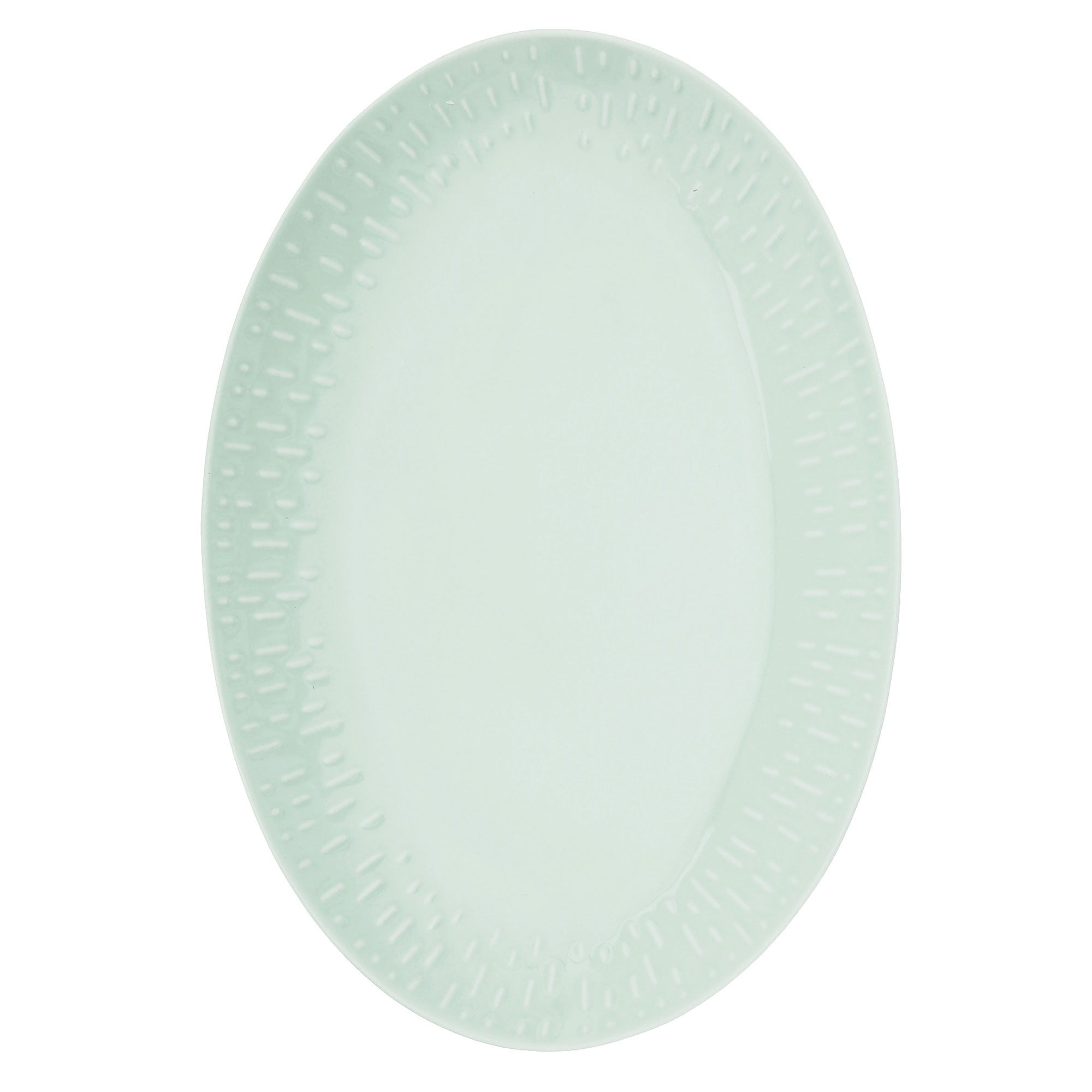 Aida Confetti ovalt fat 36 x 25,5 cm, pistachio