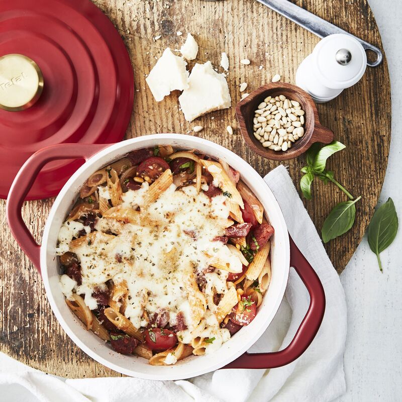 Air gryte, 4,7 liter, 24 cm, rød