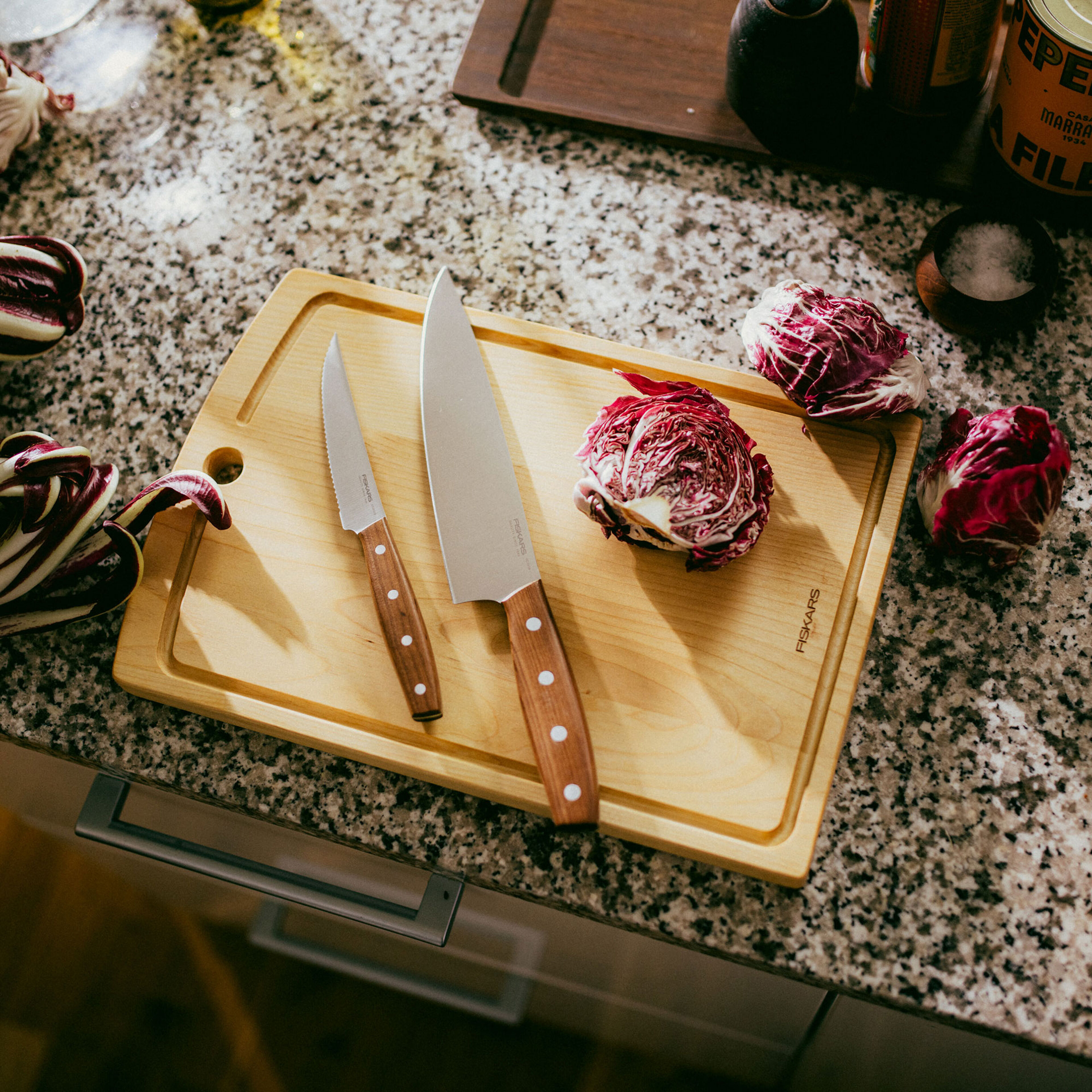 Folken knivset 2 delar, trä