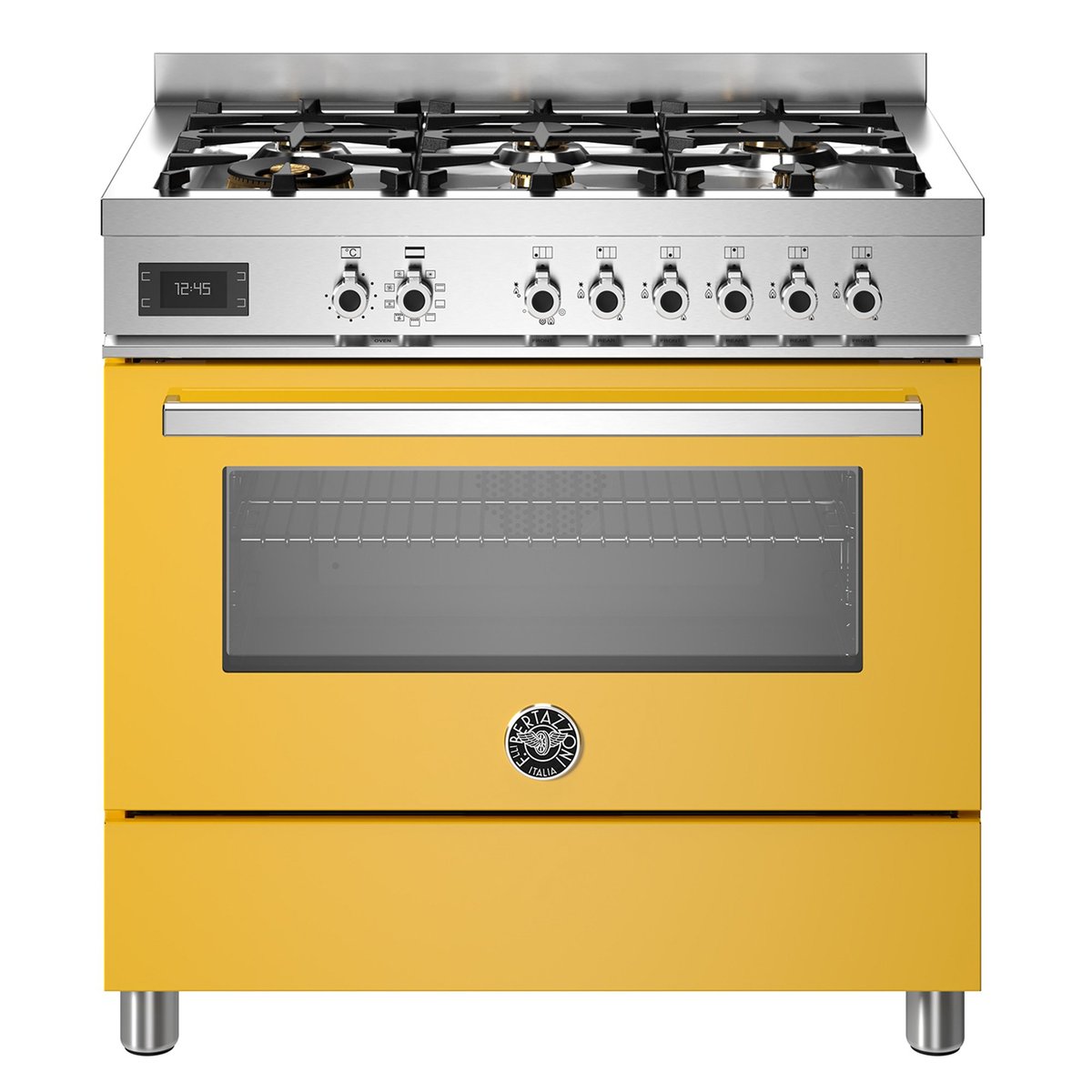 PRO96L1EGIT Professional gaskomfur med ovn, 90 cm, gul