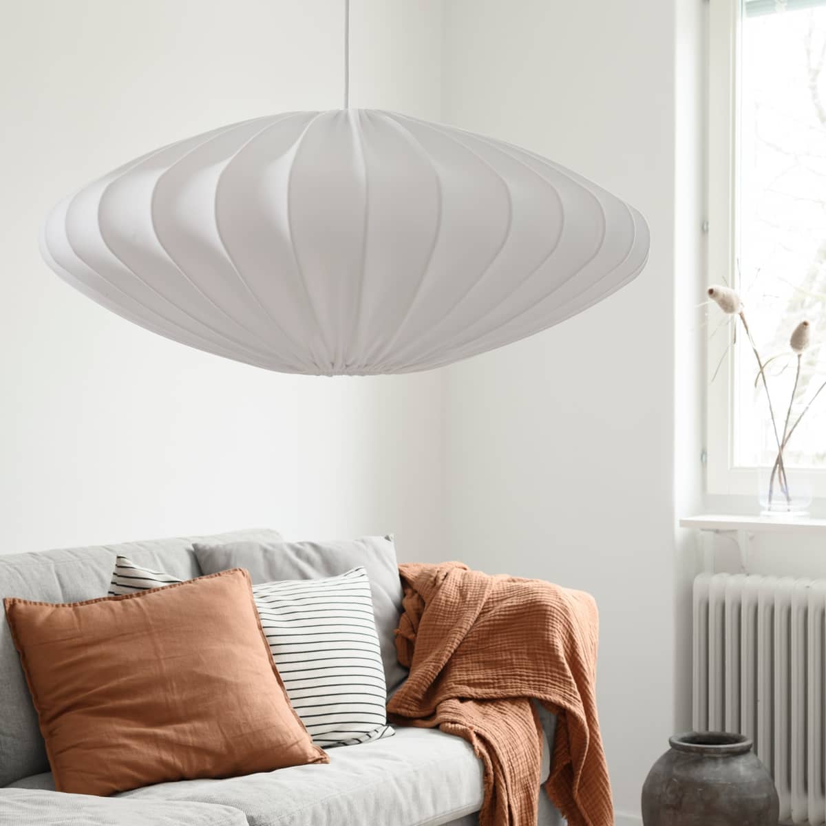 Ellipse taklampa, 65 cm, vit