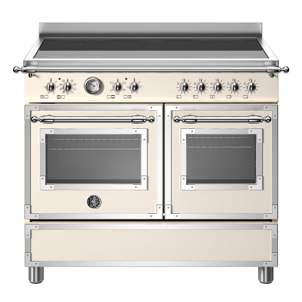 HER105I2EAVT Heritage induktionsspis med dubbelugn, 100 cm, cremevit