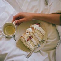 Confetti desserttallerken 21 cm, vanilla