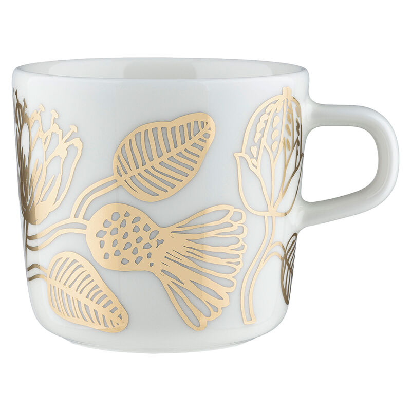 Tiara kaffekopp 2 dl, hvit/gull