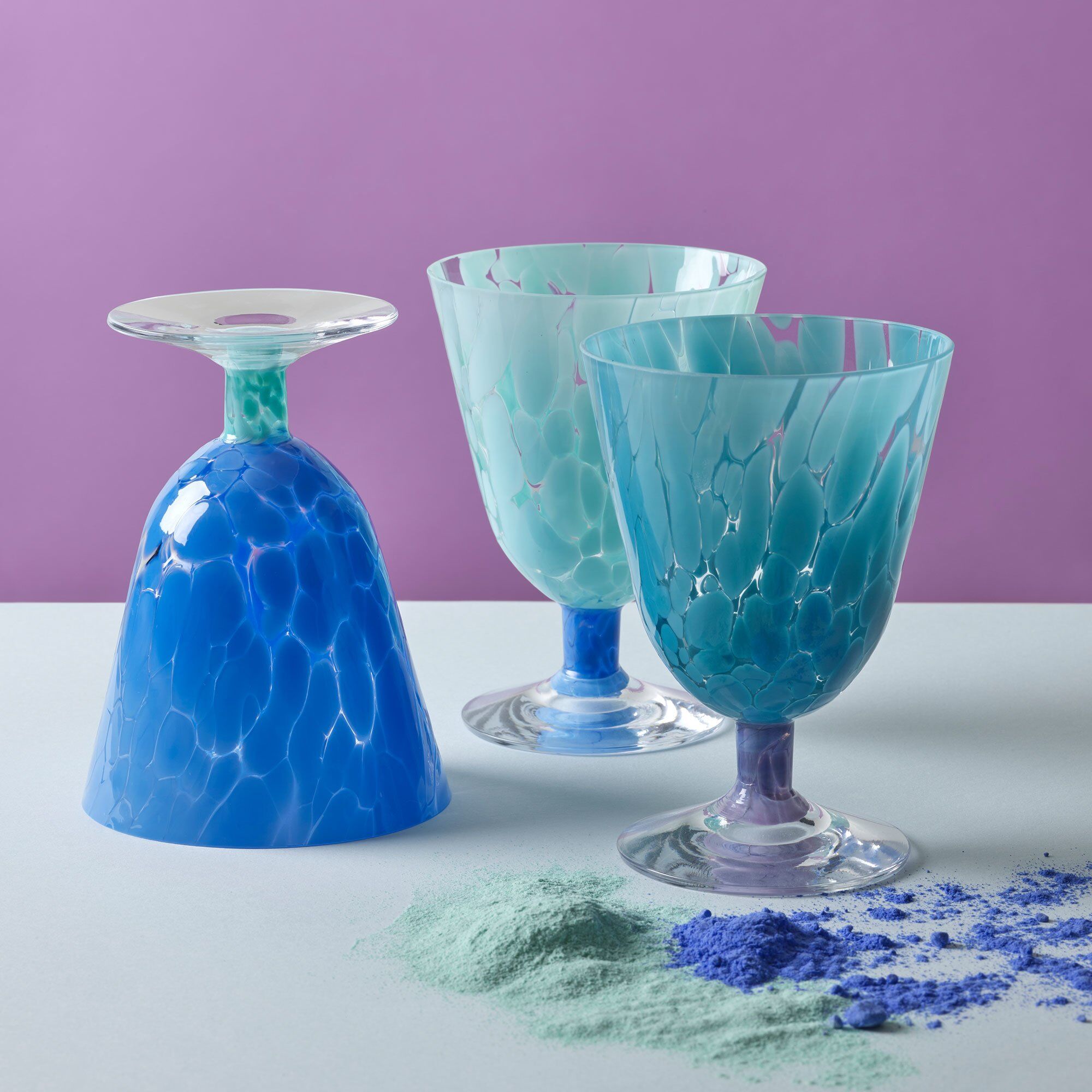 Alternativ bild 1 för Magnor - Jubalong Vinglas 26 cl Turkos/Lila