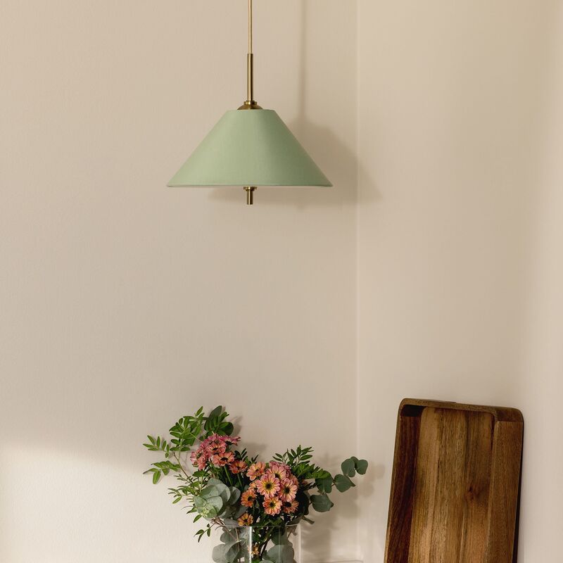 Iris pendel taklampa 25 cm, grön