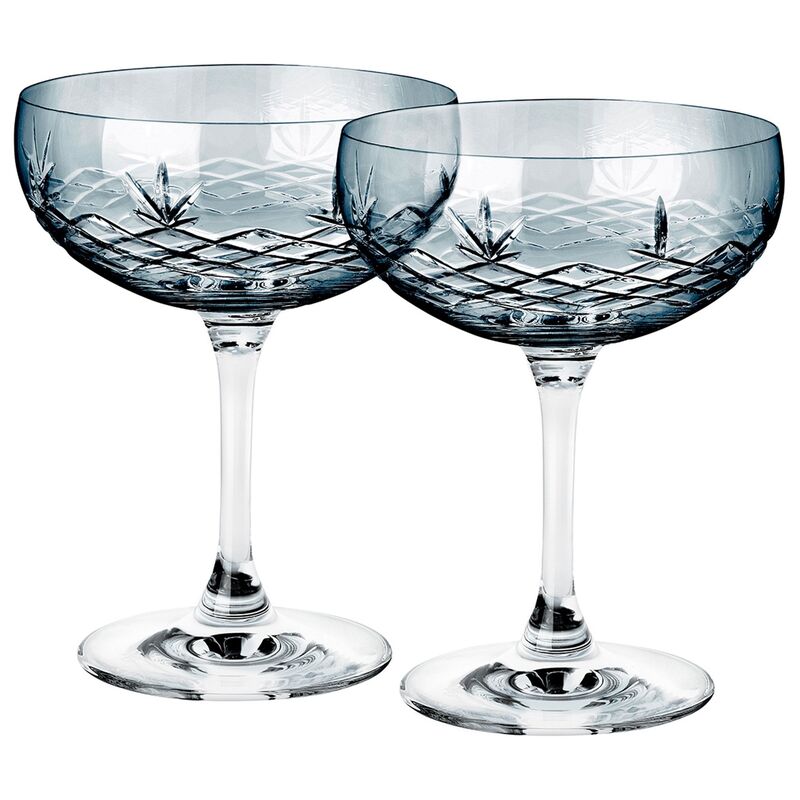 Crispy Gatsby Champagneglas, 2 stk. sapphire
