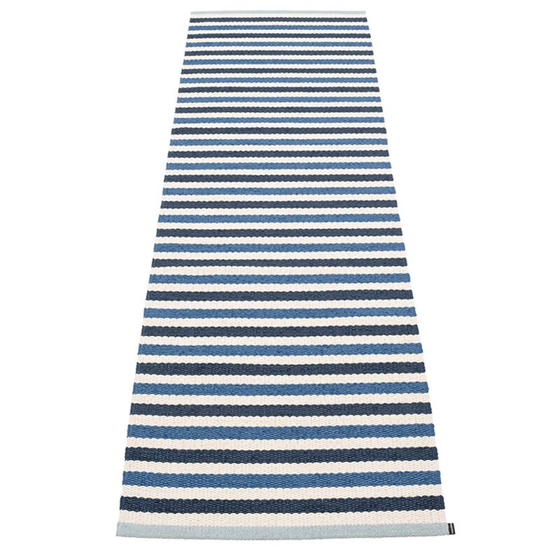 Teo gulvtæppe 70 cm x 240 cm, denim/blue/vanilla