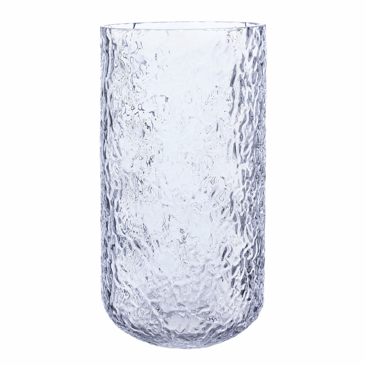 Glasvas 25 cm, mönstrat glas
