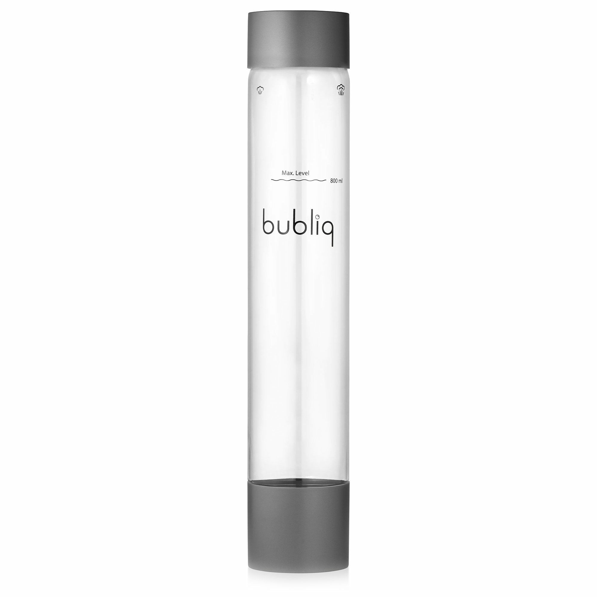 Flaske til kullsyremaskin 800 ml, matt grå