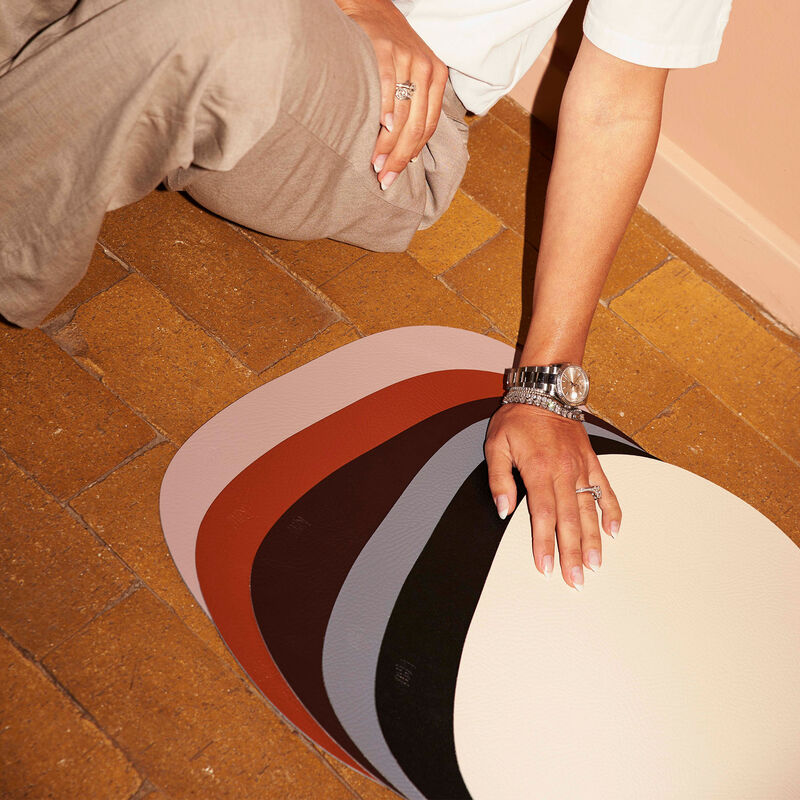 RAW resirkulert lær bordsunderlegg, dusty rose