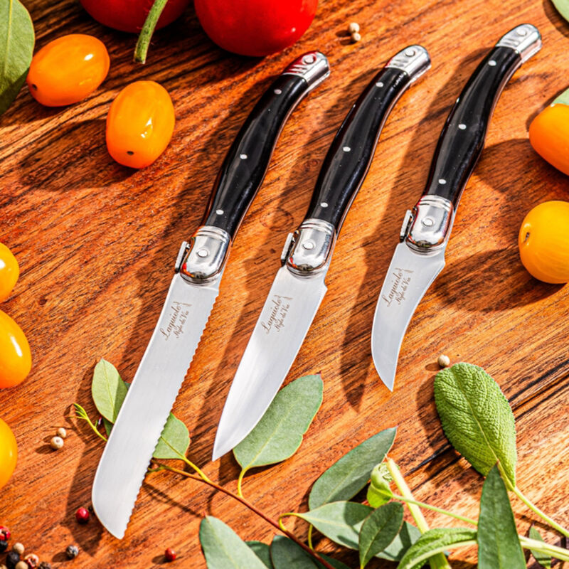 Style de Vie kjøkkenkniver 3 stk, svart