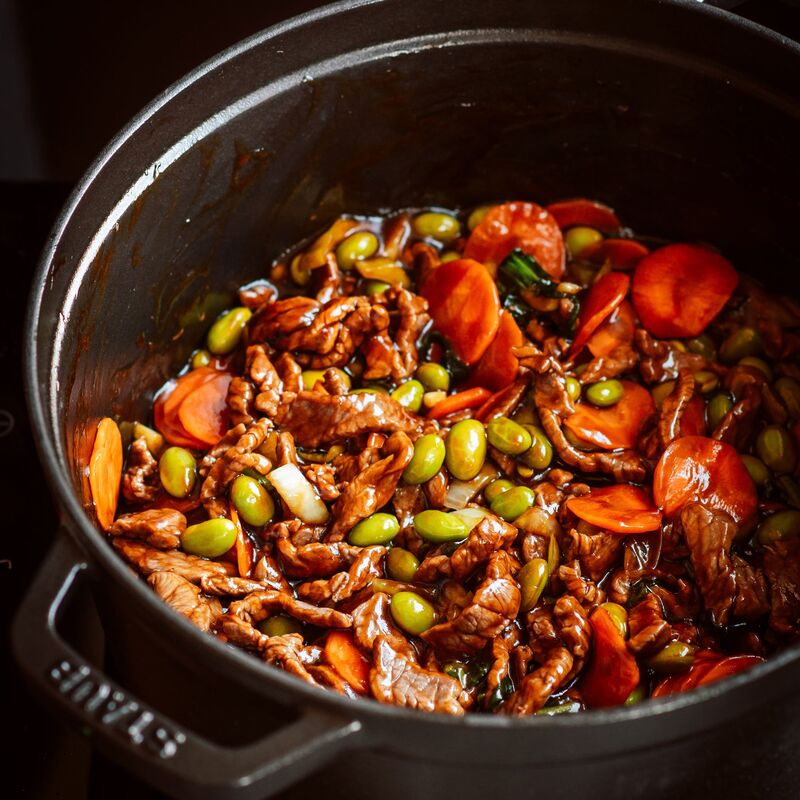 Buster+Punch rund gryte 24 cm, messingknott