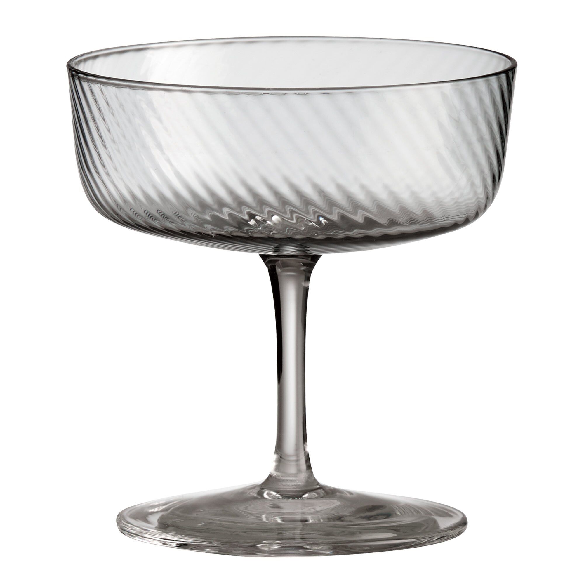 Aida - RAW Unique swirl champagneglass 25 cl smoke