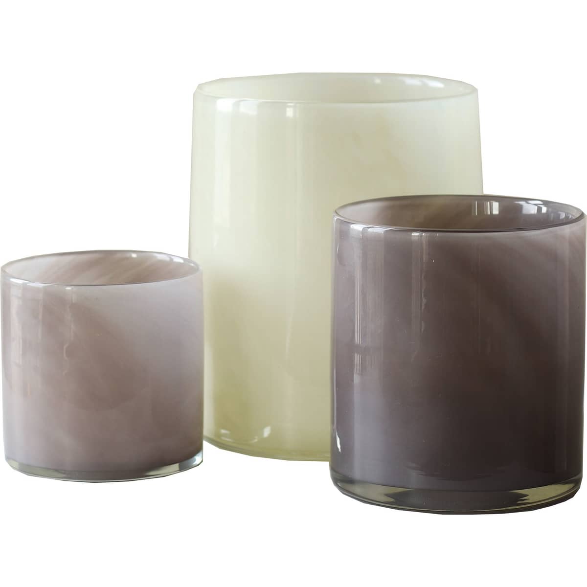 Lyric telysholdere, 3 stk, purple/grey/linen