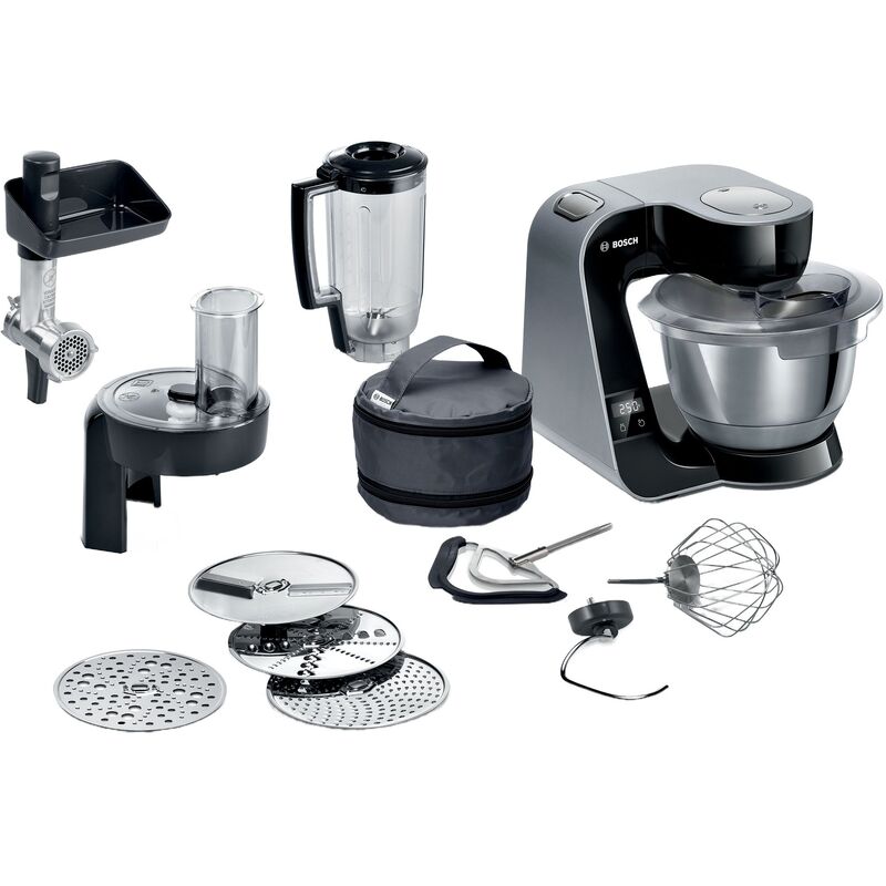 Kjøkkenmaskin, 1000 W, svart/antrasitt