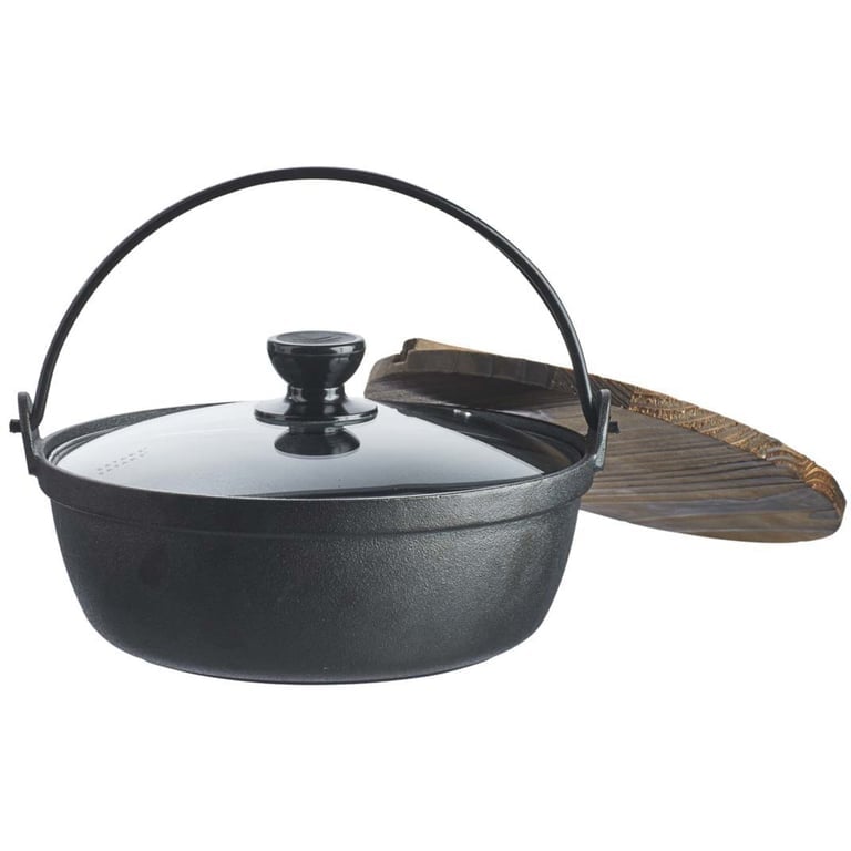 Valurauta-astia, jossa on uunikansi ja puukansi, Ø 24 cm, 2,7 litraa