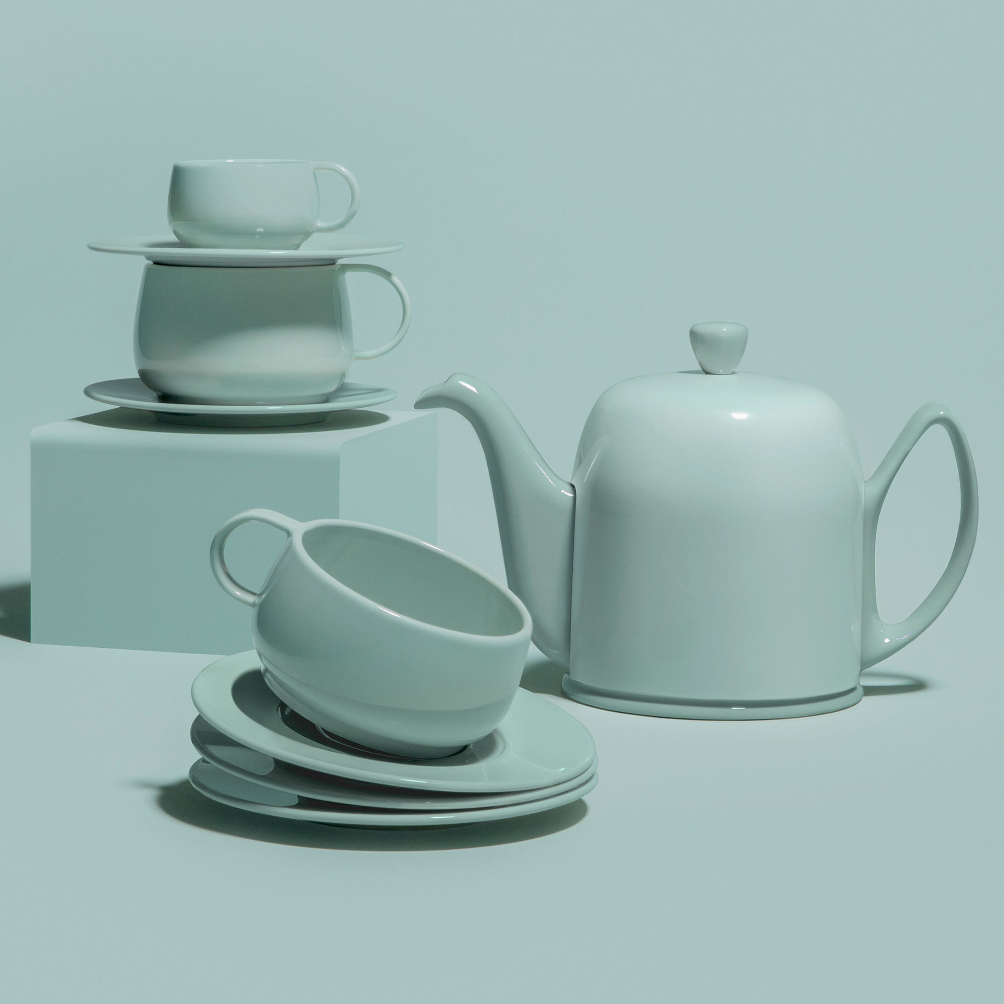 Degrenne Salam Monochrome teapot 6 kopper, almond green