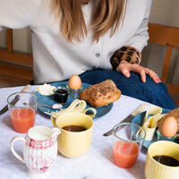 Confetti desserttallerken 21 cm, blueberry