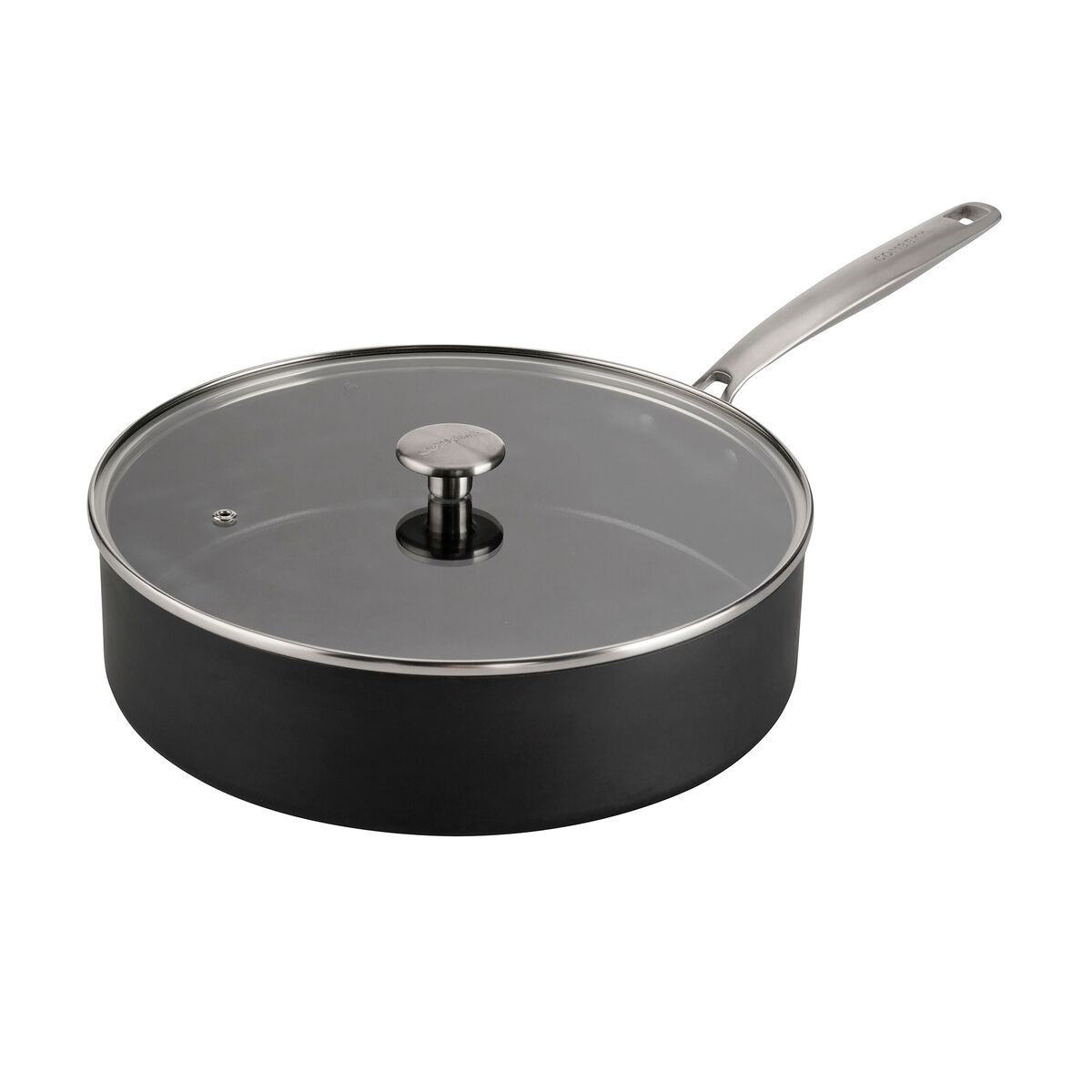 Combekk Sautépanne med stålhåndtak 28 cm / 5 liter, svart