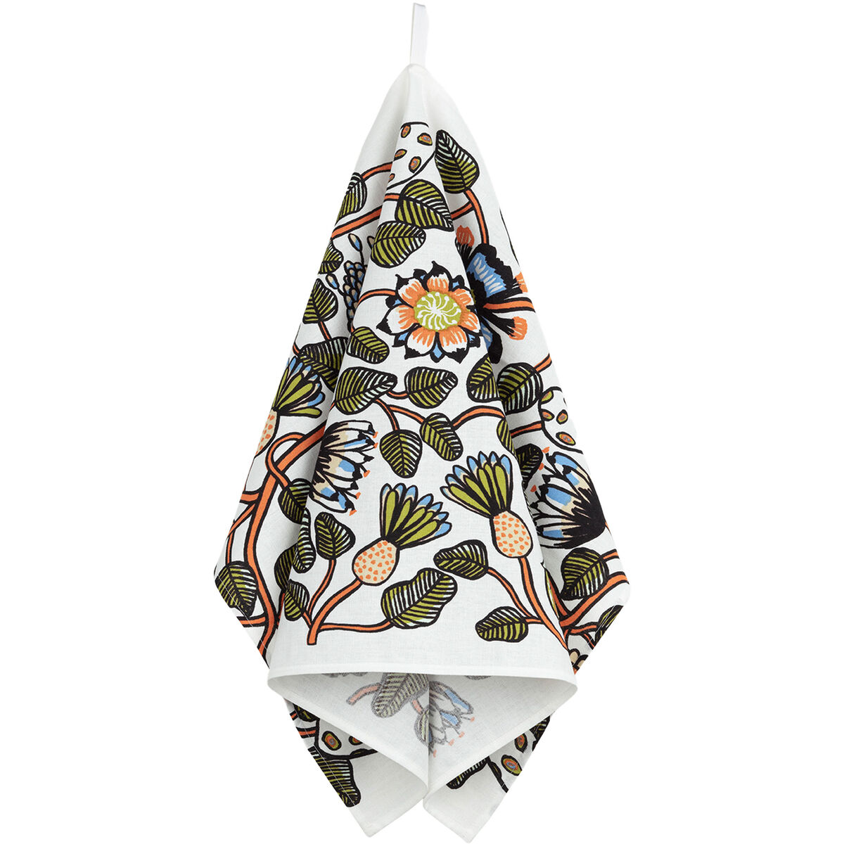 Marimekko Tiara kjøkkenhåndkle 47x70 cm, sand/grønn/oransje