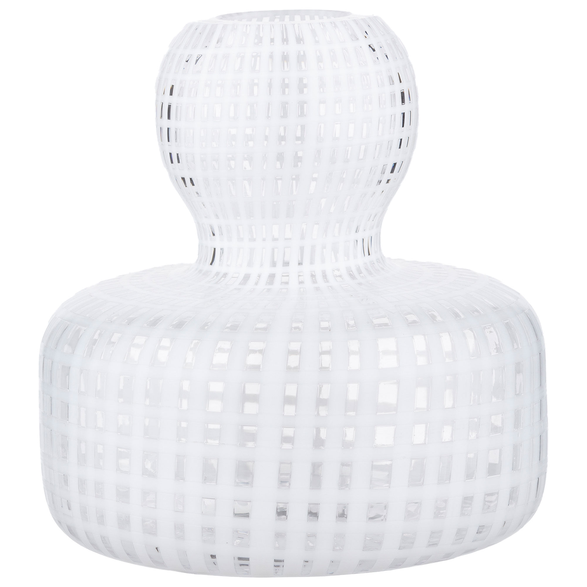 Flower Filigree vas, klar/vit